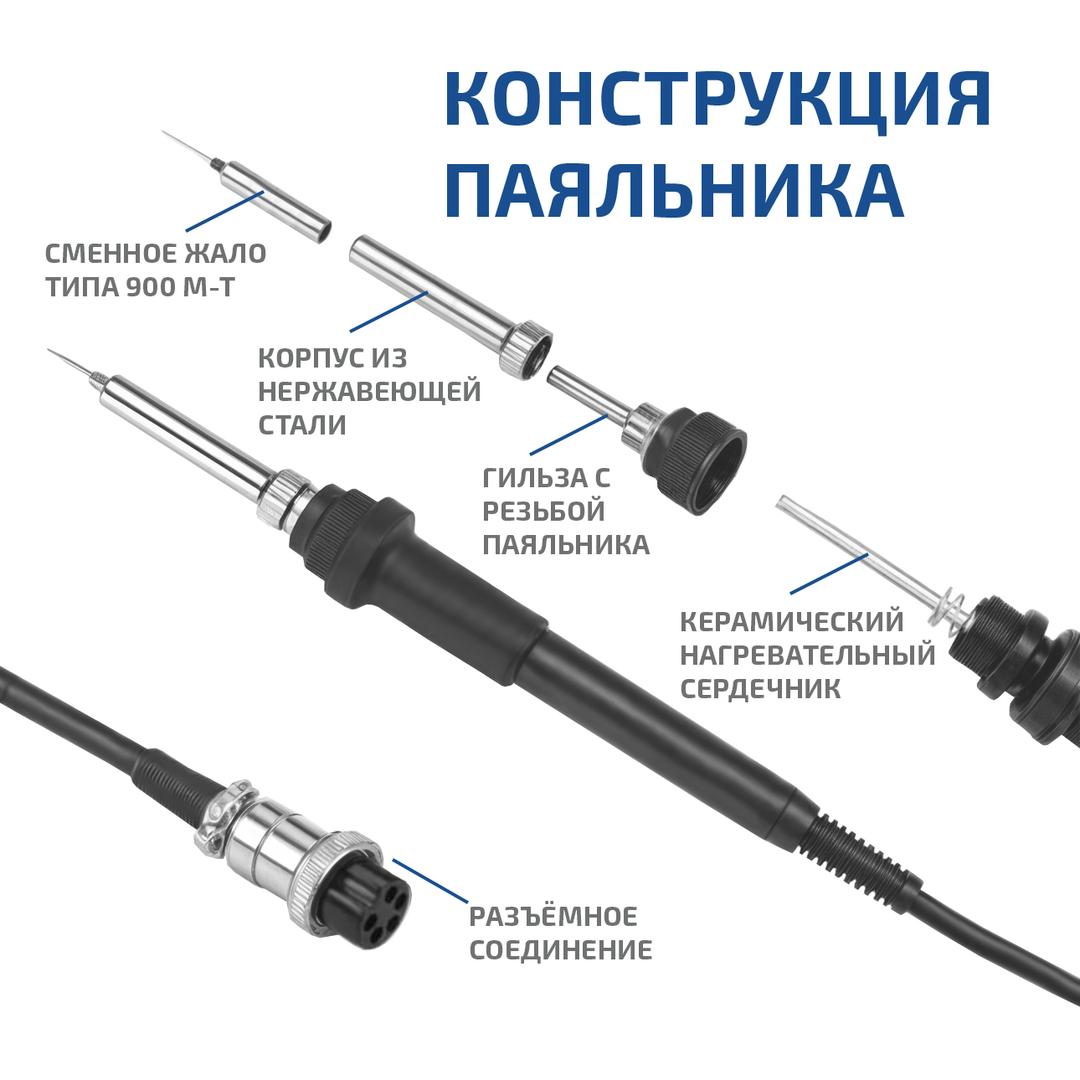 МЕГЕОН 00363 Цифровая паяльная станция 3 в 1