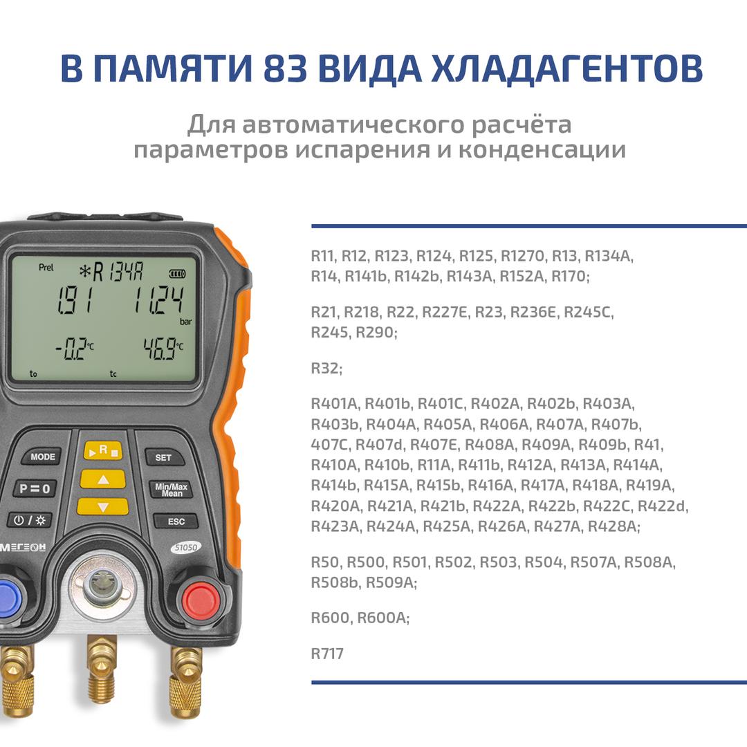 МЕГЕОН 51050 Цифровой манометрический коллектор