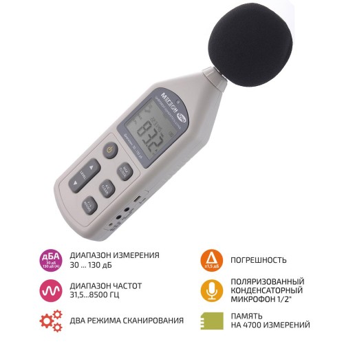 МЕГЕОН 92140 Цифровой шумомер с функцией регистратора
