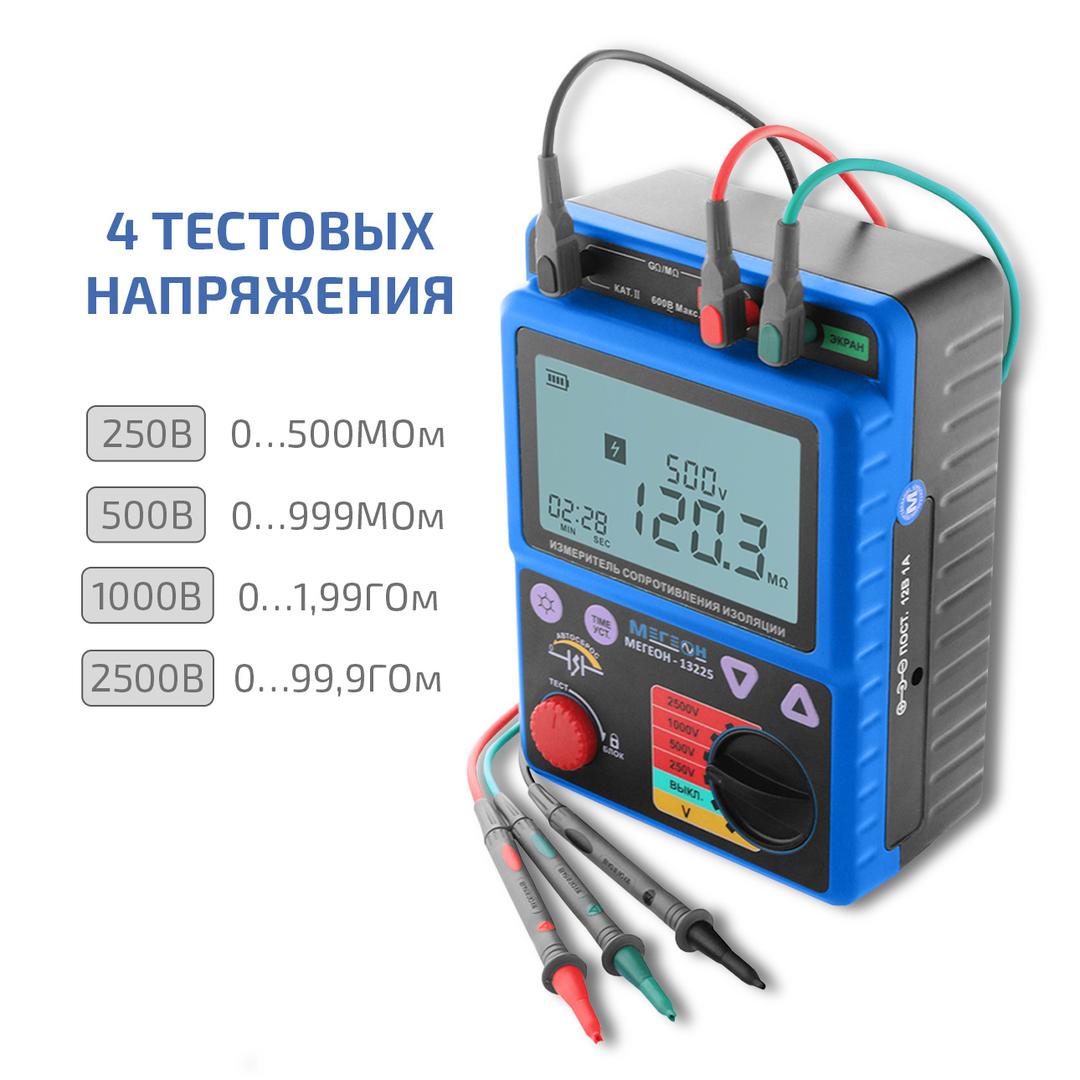 МЕГЕОН 13225 Измеритель сопротивления изоляции (мегаомметр)