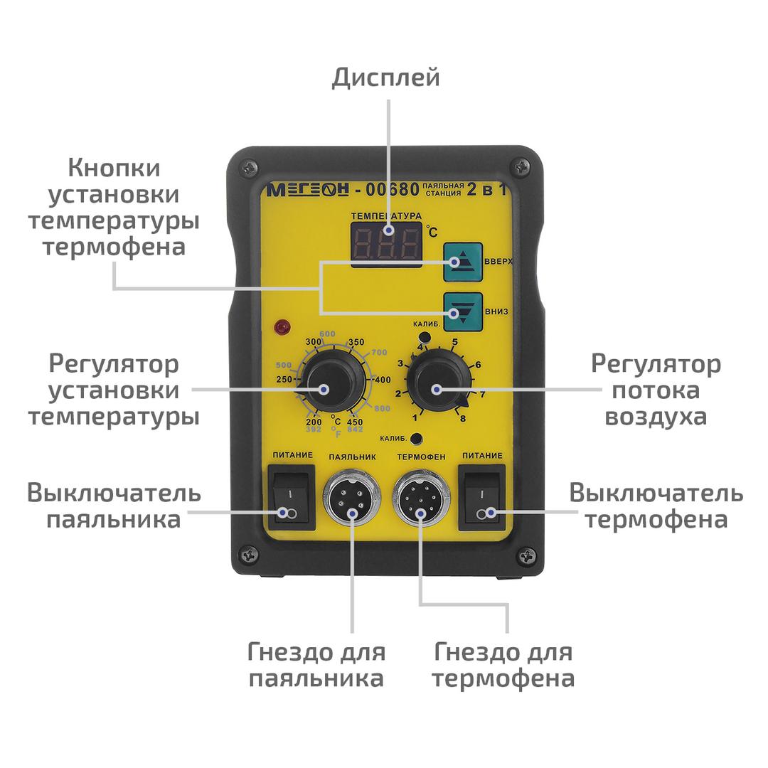 МЕГЕОН 00680 Паяльная станция 2 в 1