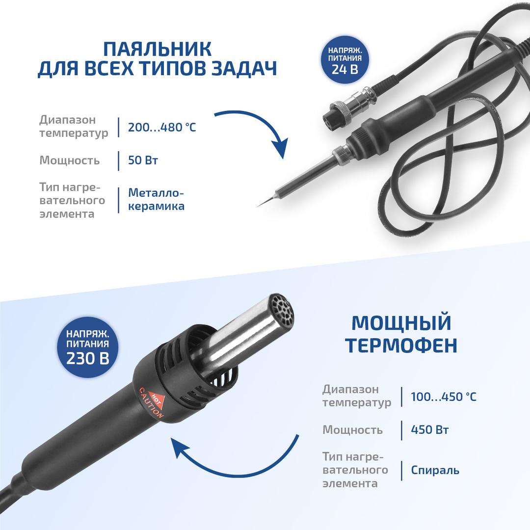 МЕГЕОН 00522 Комбинированная паяльная станция
