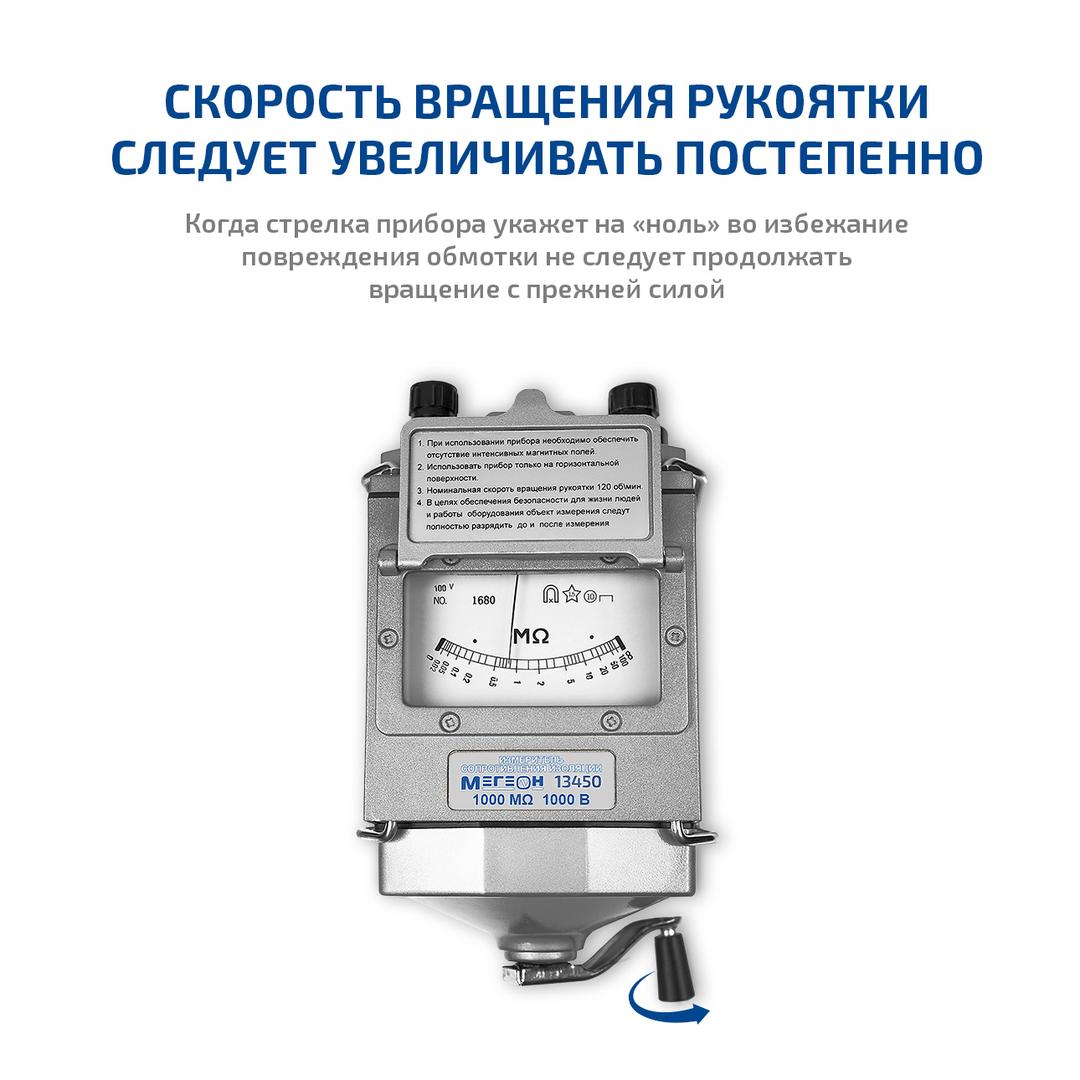МЕГЕОН 13450 Измеритель сопротивления изоляции (мегаомметр)