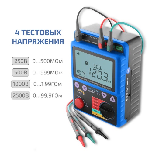 МЕГЕОН 13225 Измеритель сопротивления изоляции (мегаомметр)